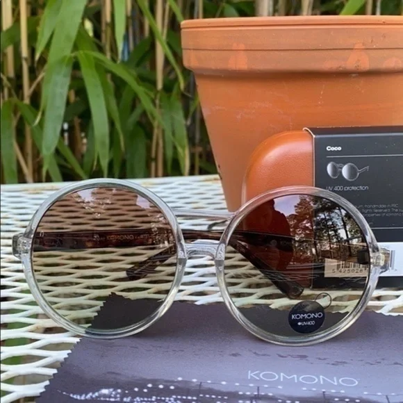 KOMONO Coco Clear / Tortoise Sunglasses New - Picture 13 of 16